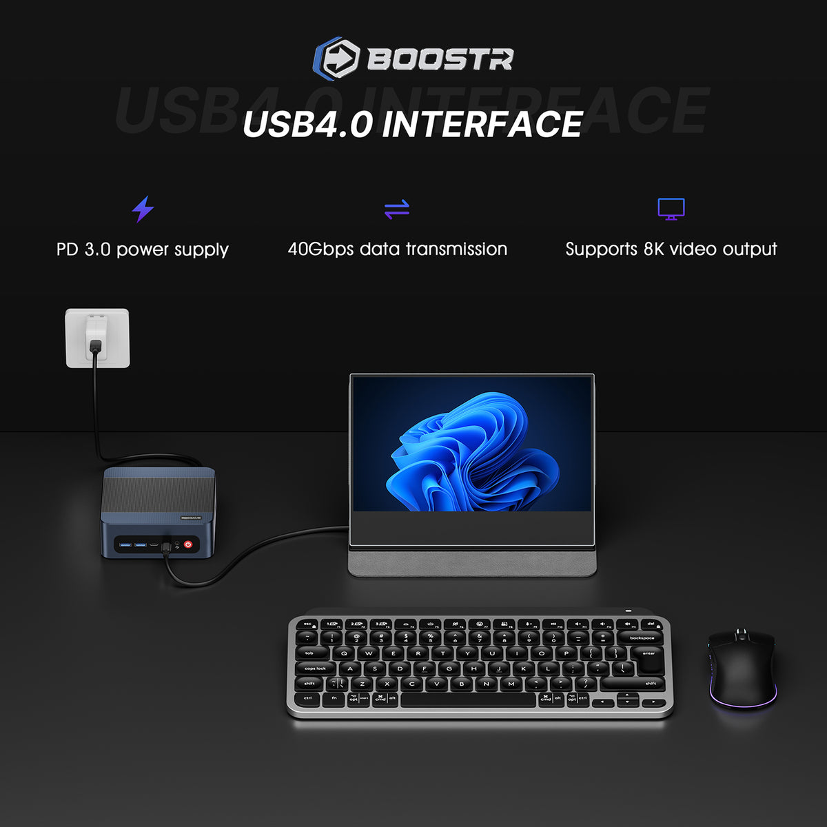 8945HS mini PC - Oculink Port 5.2Ghz mini desktop PC - 64+2TB  Ships June 15th - BoostR eGPU