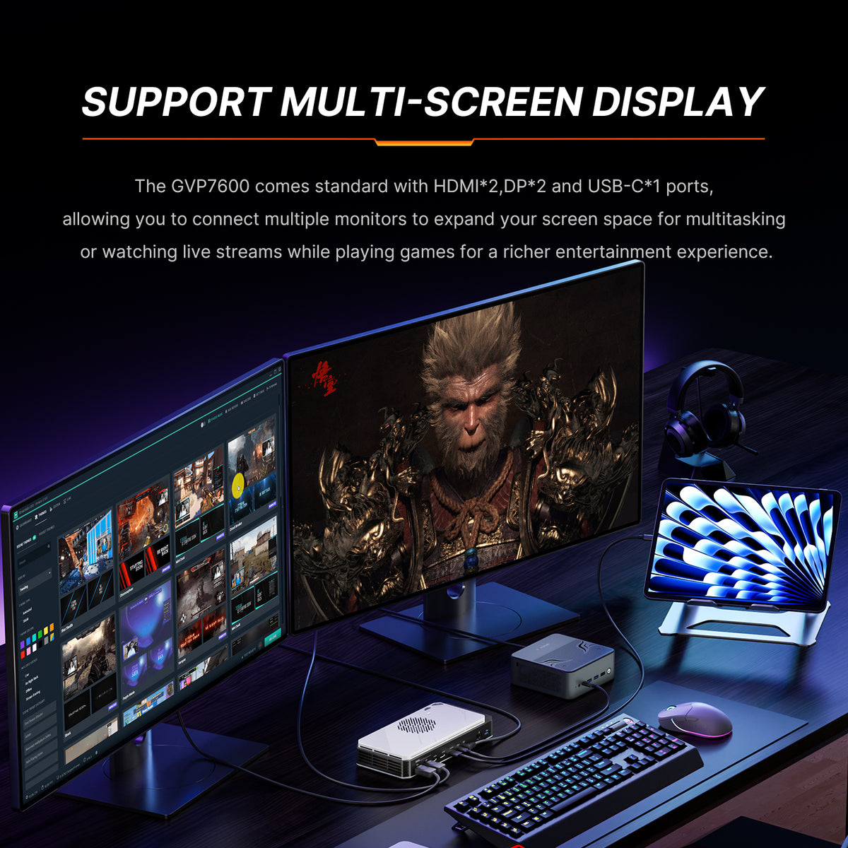 BoostR eGPU Oculink GPU Dock - AMD Radeon RX 7600M XT RDNA3.0 8GB 4TB - BoostR eGPU